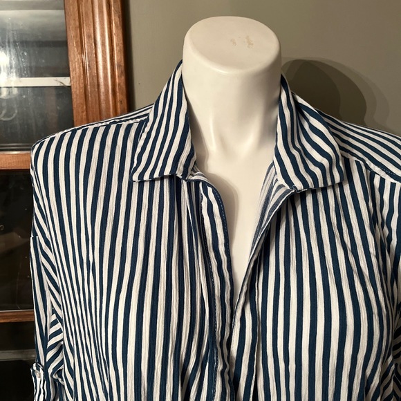 Torrid Long Sleeve Striped Kimono Shirt - Picture 3 of 6